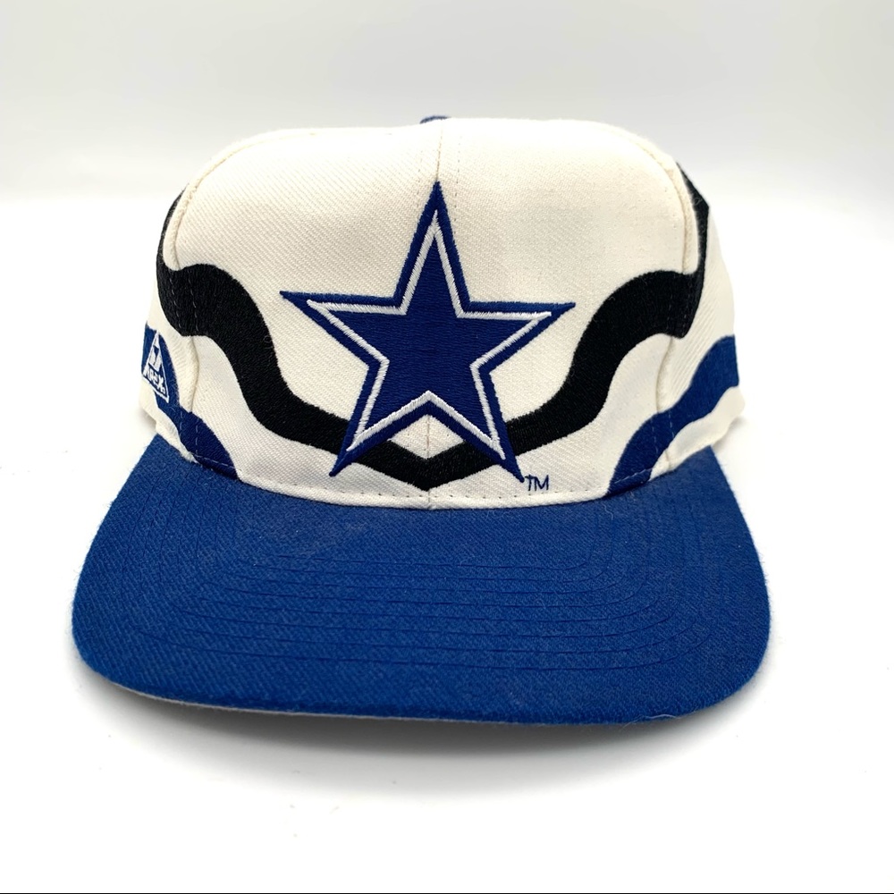 VINTAGE 90s Dallas Cowboys Tri-Color Wave Hat